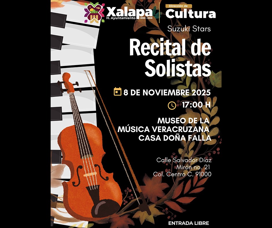 Sábado 8 de noviembre en Xalapa: Eventos Artísticos