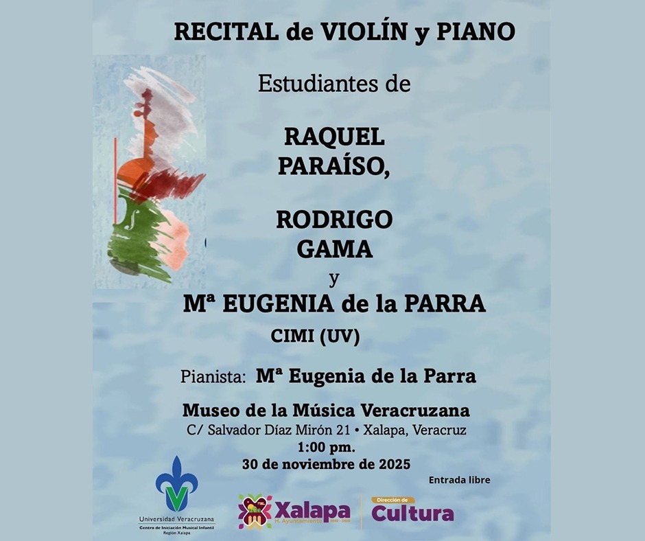 Domingo 30 de noviembre en Xalapa: Eventos Artísticos