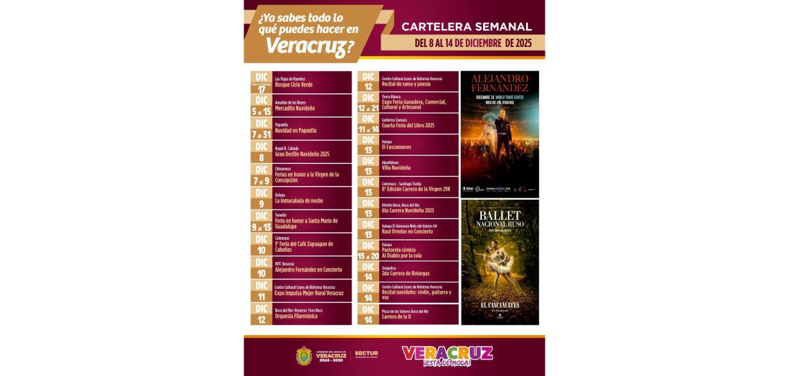 Agenda de Diciembre en Veracruz