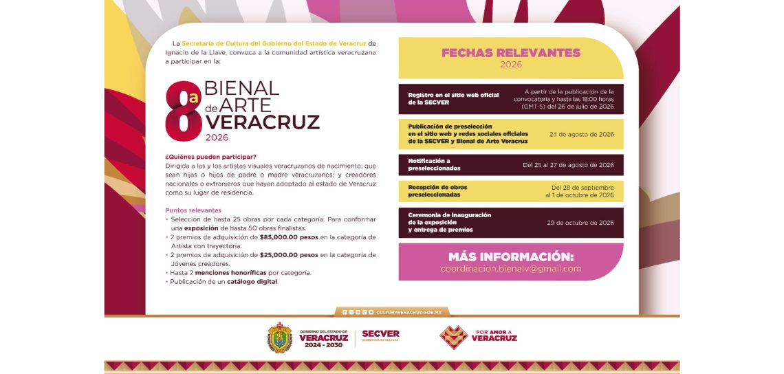 Abren Convocatoria para la 8ª Bienal de Arte
