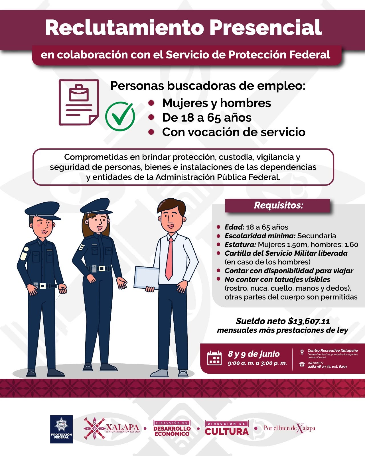 Abren Vacantes de Seguridad Federal en Xalapa